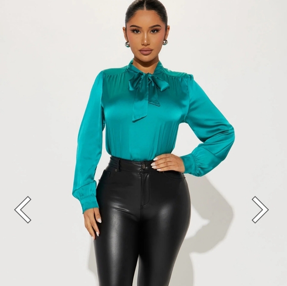 Fashion Nova Tops - Fashion Nova Satin Blouse